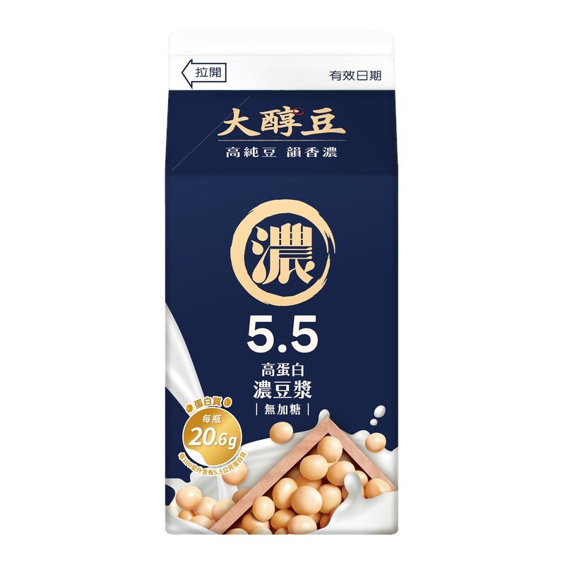 大醇豆5.5無加糖濃豆漿, , large