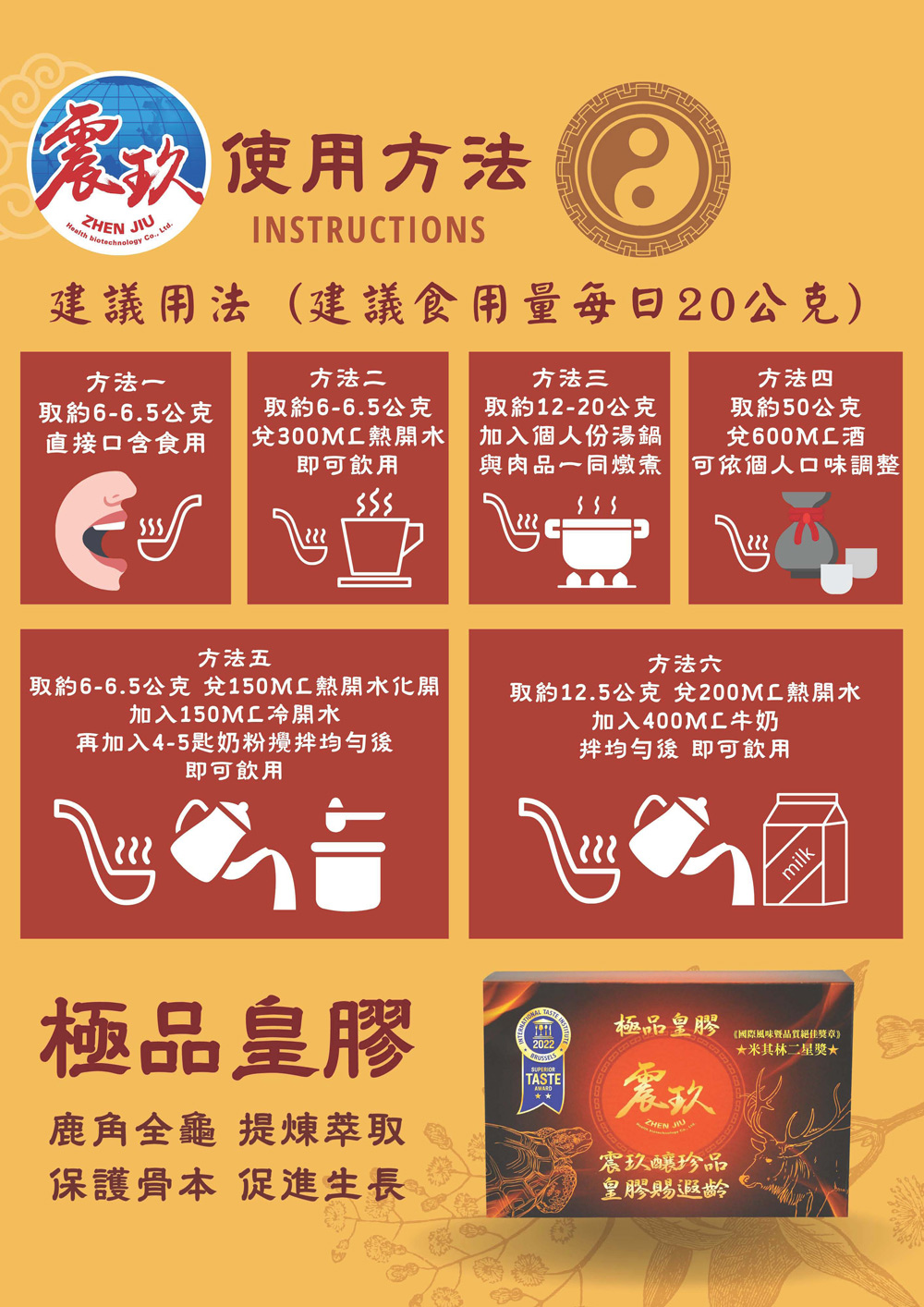 【震玖生技】米其林二星獎 極品皇膠, , large