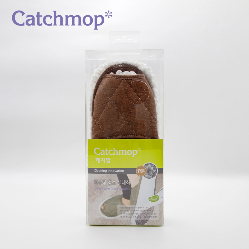 【THE LOEL】Catchmop Korean Amazing Replaceable Thickened Cleanable Slippers (Brown), , large