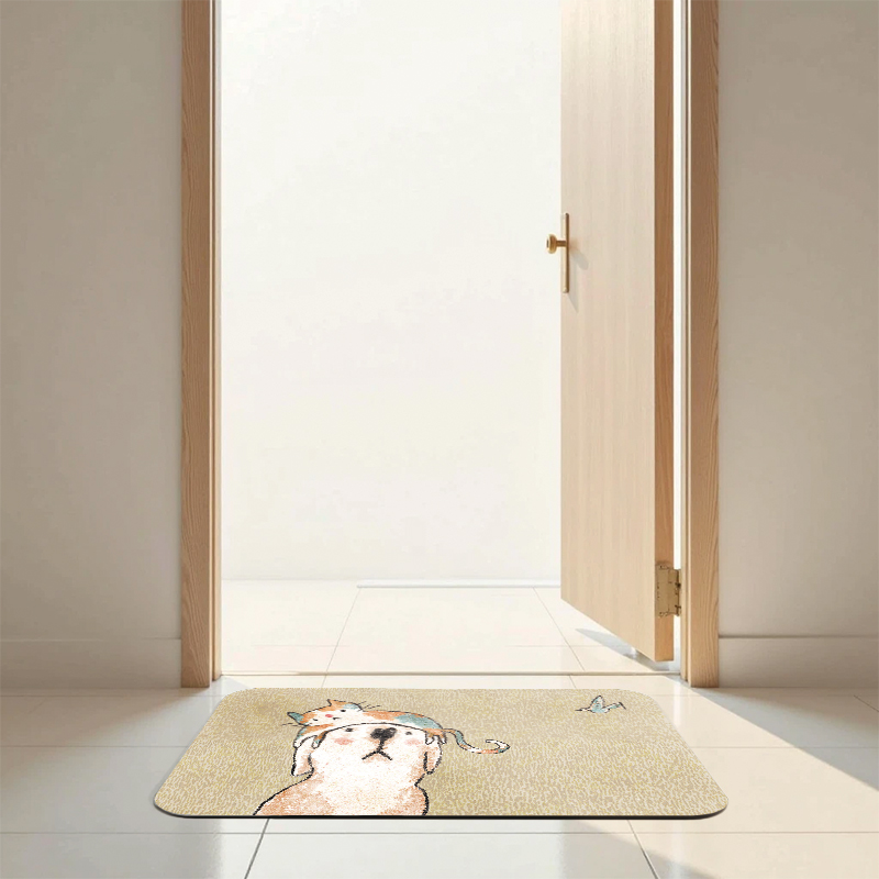 【Monster】 Soft Diatomaceous Earth Absorbent Mat &ndash; DUCKY SHEN Collection (60x41cm) &ndash; Dooggyy Meow, , large