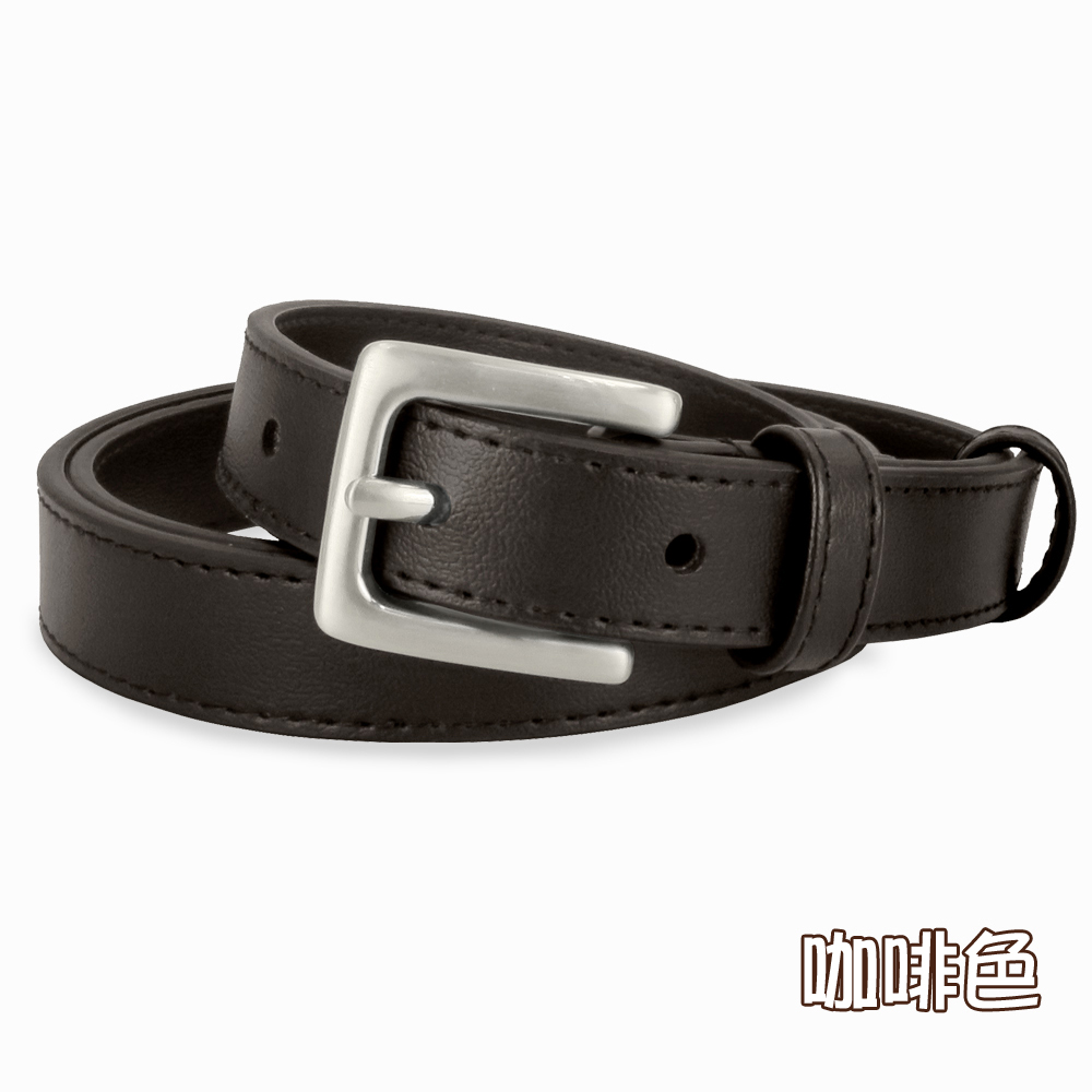 【CH-BELT 銓丞皮帶】細版流行女帶 顯瘦百搭女生腰帶皮帶(黑/咖), , large