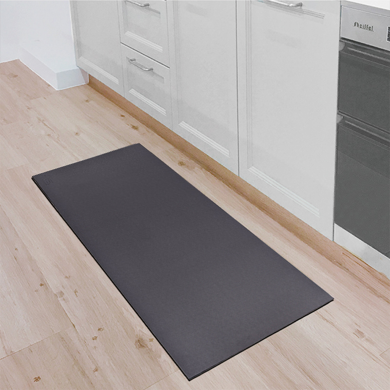 【Monster】 Soft Diatomaceous Earth Kitchen Absorbent Mat (120x50cm) &ndash; Embossed Gray, Square Corners, , large