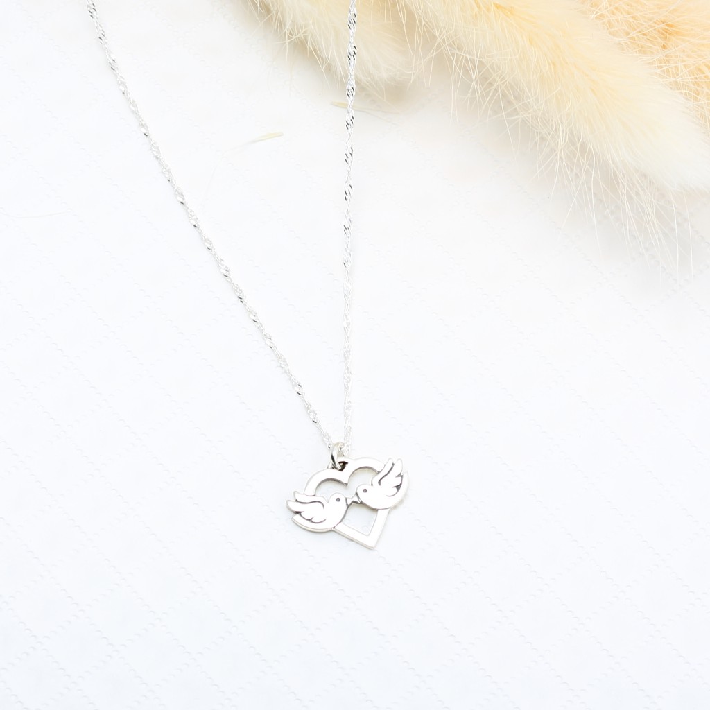 【Angel & Me】Happy Mandarin ducks Sterling silver s925 sterling silver necklace, , large