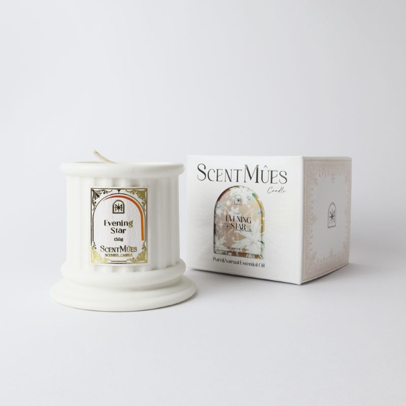 【ScentM&ucirc;es森繆斯】月與星辰 Mucha晚星 精油香氛大豆蠟燭150g (層次東方調), , large