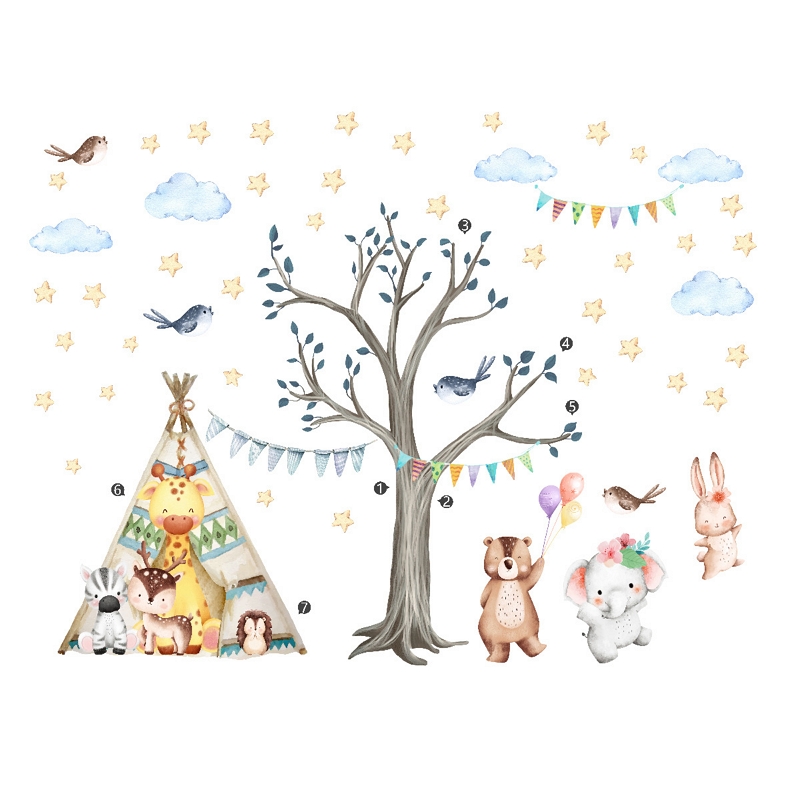 [Chenda Living] Forest Party Wall Decals for Kids, , large