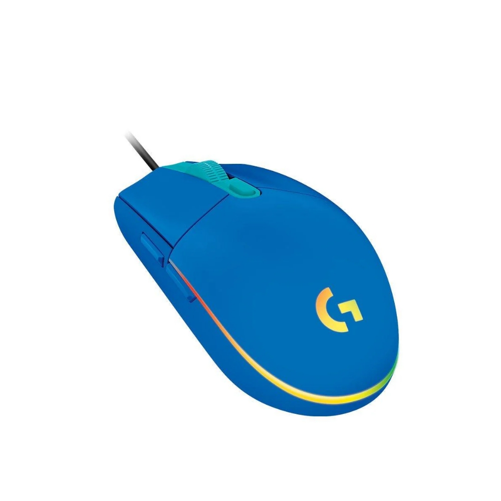 【 Logitech 羅技 】G102 藍色 LIGHTSYNC RGB 6 鍵 炫彩遊戲滑鼠 有線, , large