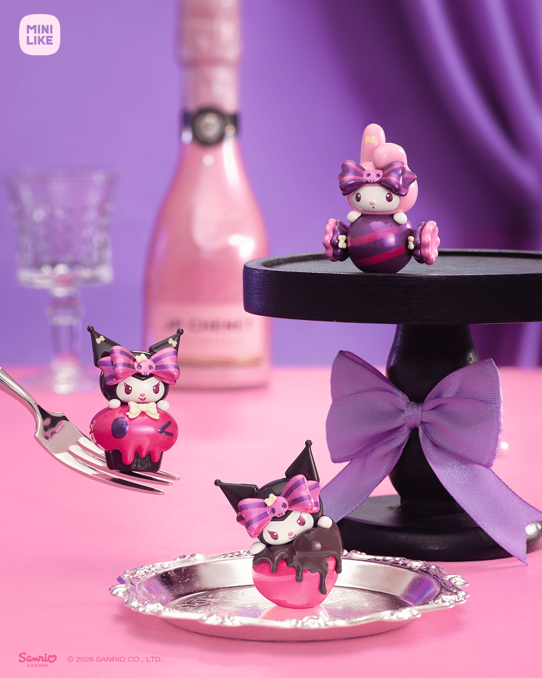 【際洋文化】My Melody&Kuromi糖心蜜約系列萌趣豆, , large