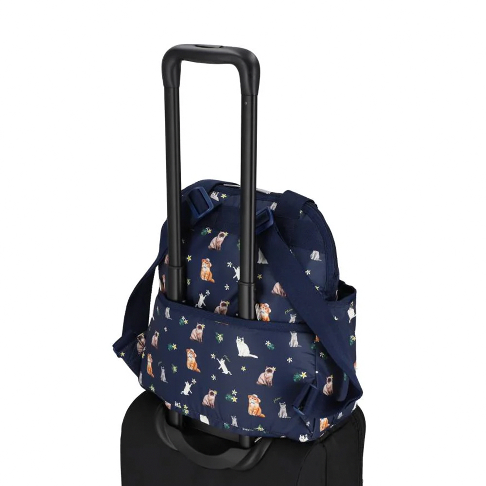 Lesportsac Double Trouble Backpack 手提兩用後背包 媽媽包 送禮 禮物 推薦 女包(熱帶度假貓咪)L261-2442PB-HF95, , large