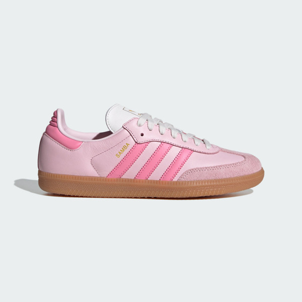 Kixpress-Adidas Samba Og W 女 運動休閒鞋 德訓鞋 復古 膠底 舒適 粉紅 [JS4091], , large