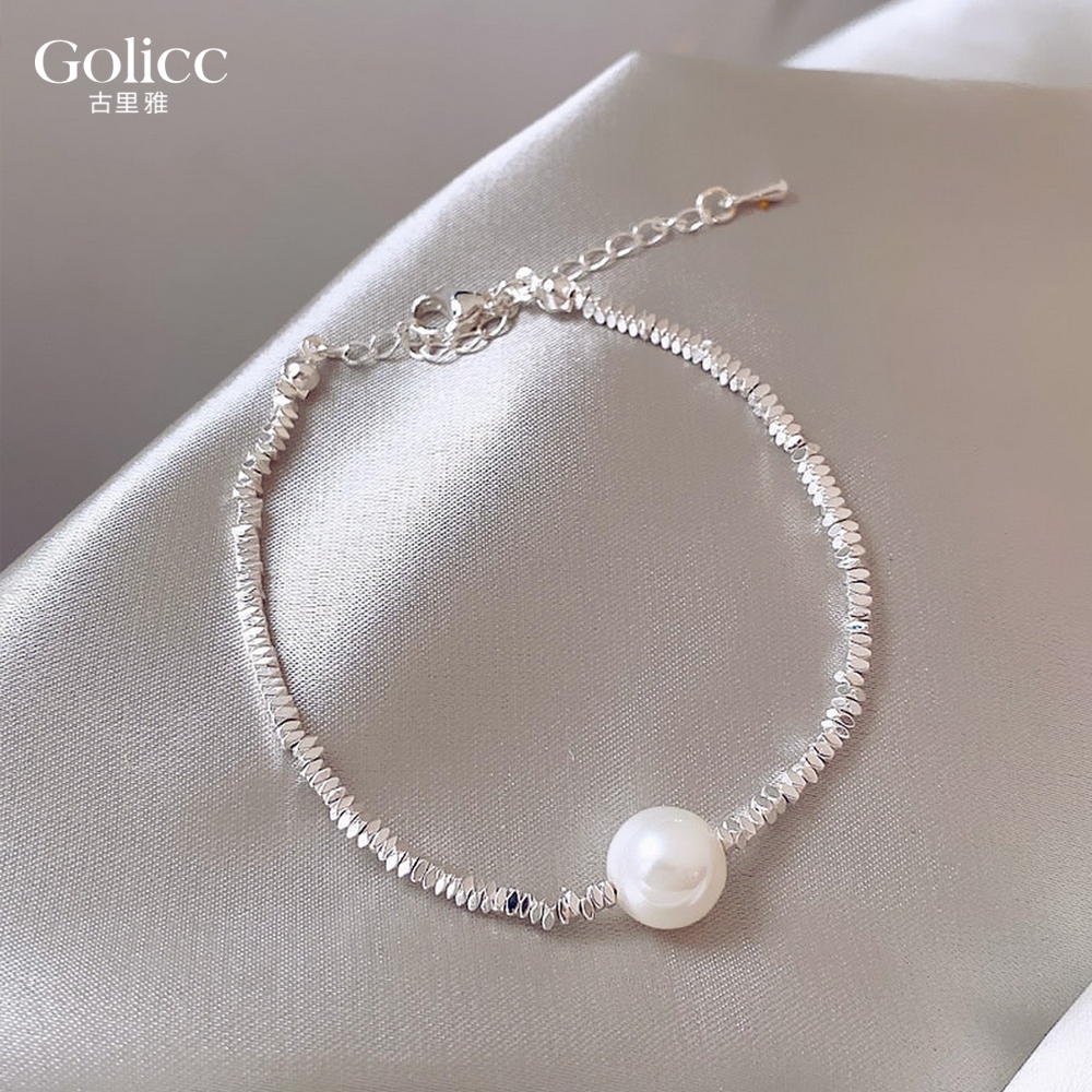 【Gulicc 】古莉可 手鍊 不規則 碎銀子 珍珠手鍊, , large