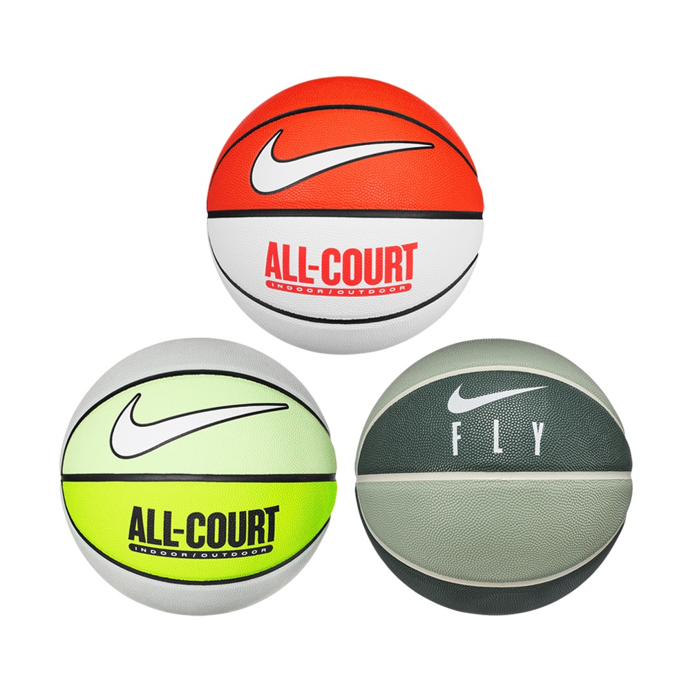 NIKE EVERYDAY ALL COURT 8P 7號/6號球 籃球 運動 室內 室外 耐磨 控球 亮綠 橘白 墨綠, , large