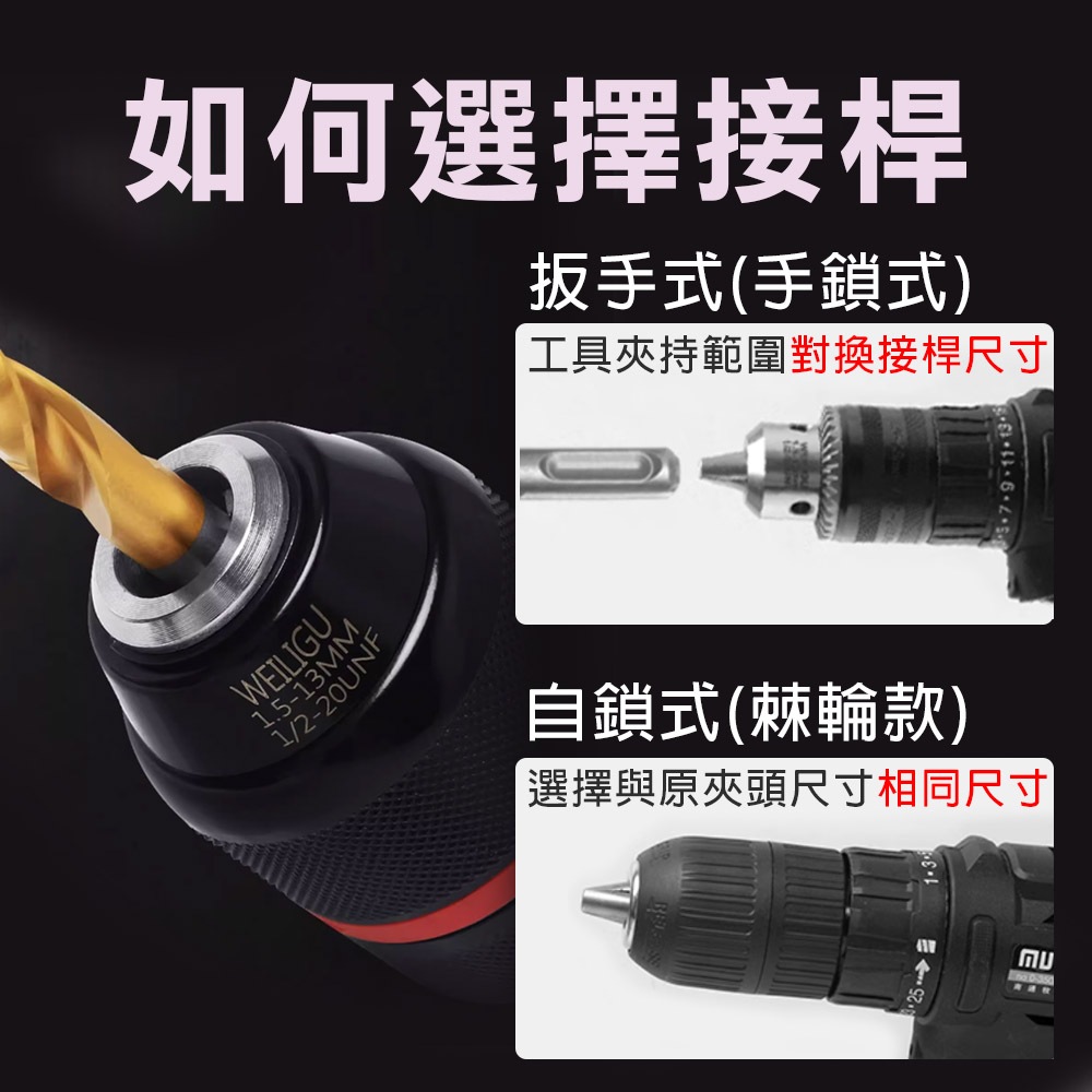 電鑽夾頭配件組, , large
