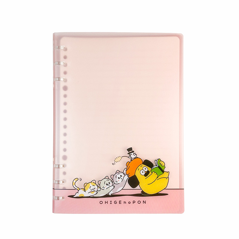 OHIGE no PON A5 20-Hole Loose-Leaf Notebook-Pink, , large