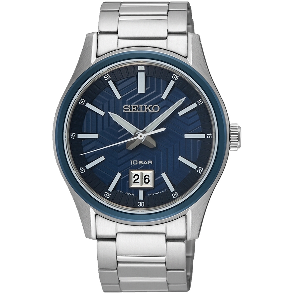 SEIKO 精工 城市簡約大日期男錶-39.5mm 6N76-00K0B(SUR559P1), , large