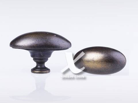 Oval Zinc knob, , large