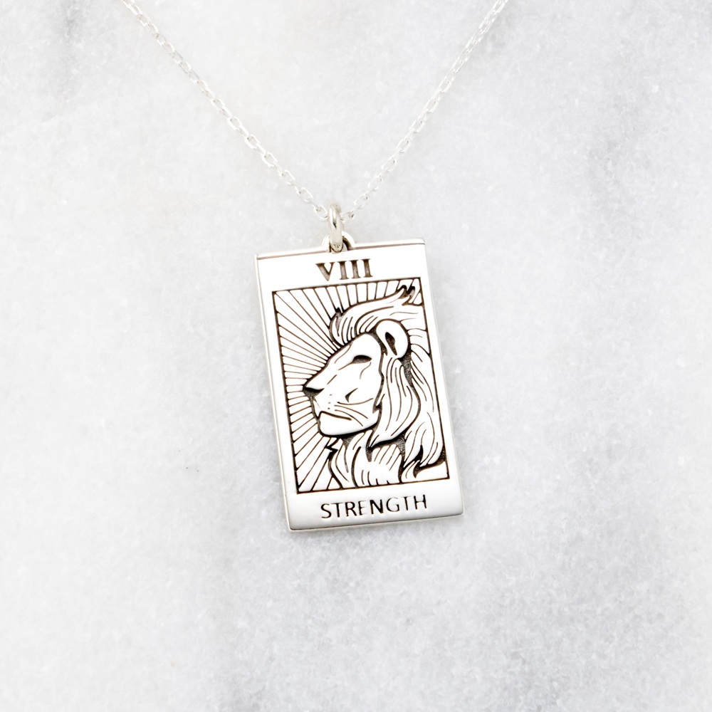 【Angel & Me】Tarot Lion Strength s925 sterling silver necklace Birthday gift, , large