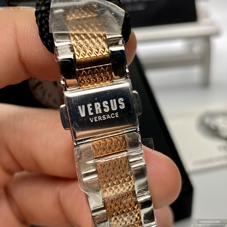 [星晴錶業]VERSUS VERSACE手錶,34mm,VV00315玫瑰金色錶面玫瑰金錶殼金銀相間精鋼錶帶款, , large