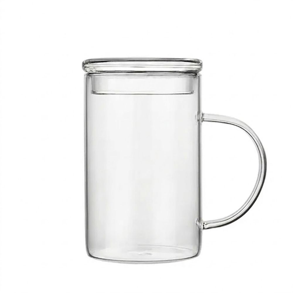 1000ml超大容量高硼矽玻璃水杯｜耐熱透明附蓋茶杯｜居家辦公泡茶杯, , large