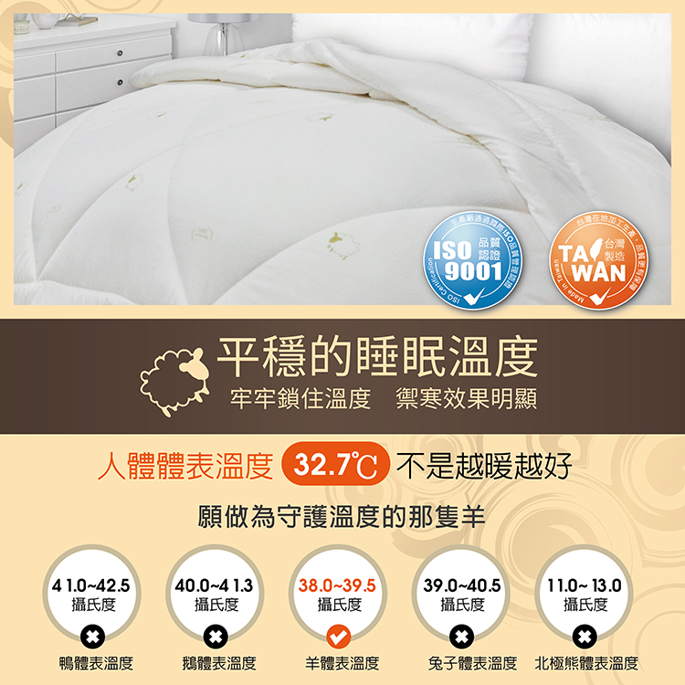 100%純天然雙人加大羊毛被, , large