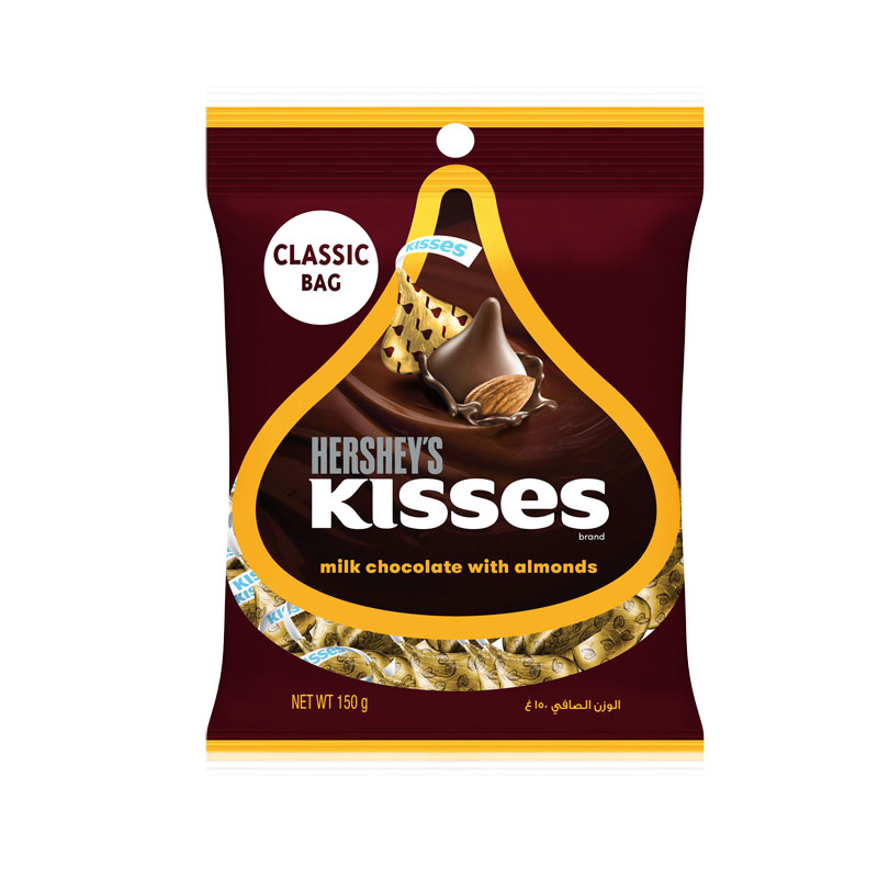 Kisses水滴杏仁夾餡牛奶巧克力(袋裝), , large