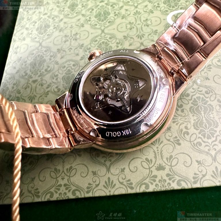 [星晴錶業]GEYA手錶,30mm,G09020LHB黑色錶面玫瑰金錶殼玫瑰金色精鋼錶帶款, , large