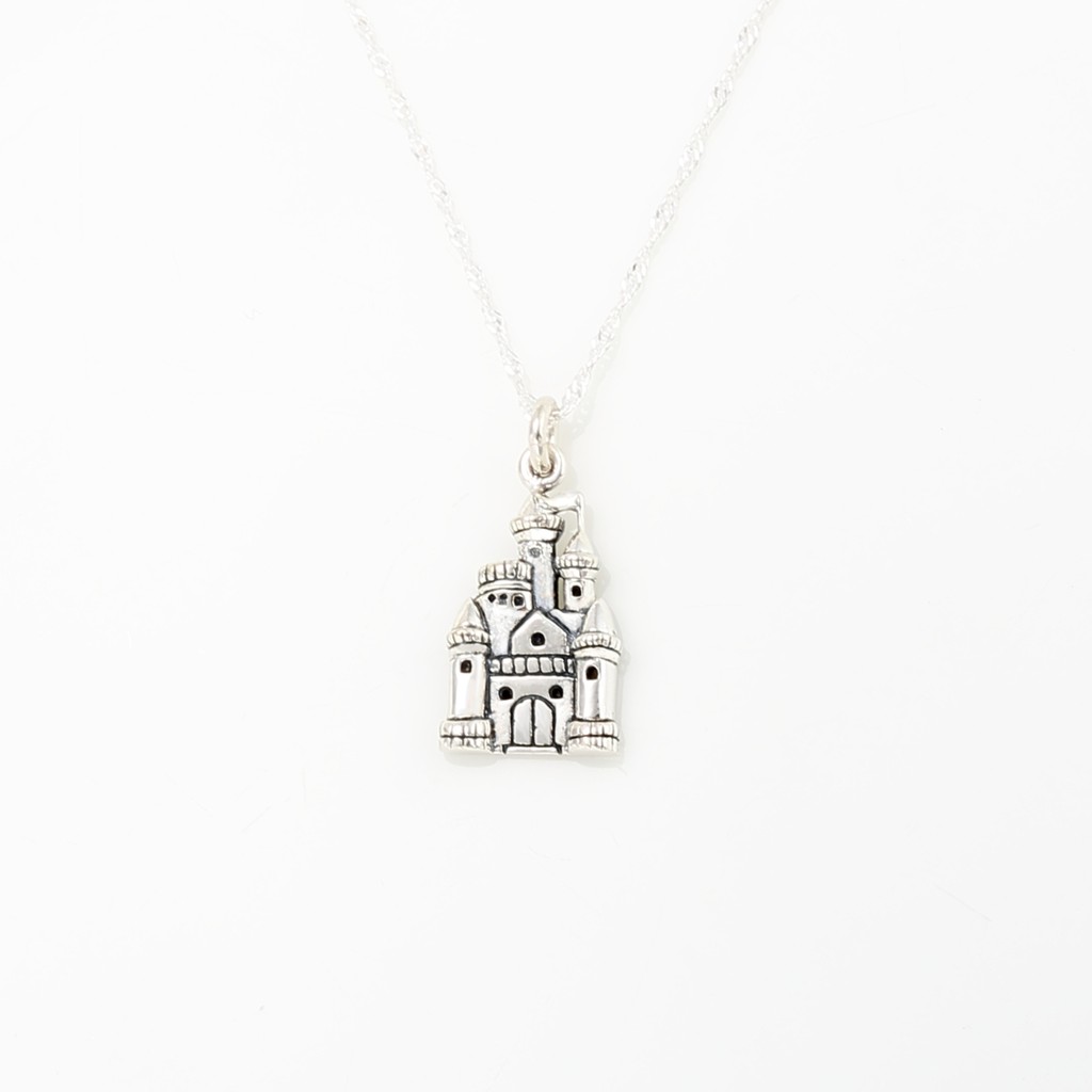 【Angel & Me】Castle 925 sterling silver necklace Valentine Day Birthday gift, , large