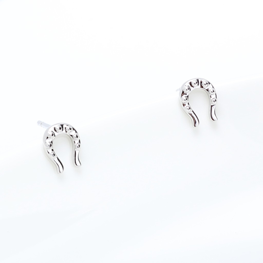 【Angel & Me】Lucky Horseshoe s925 sterling silver earrings Birthday gift, , large