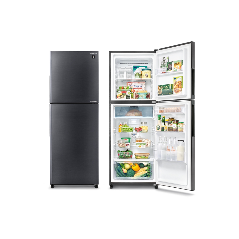 SHARP 360L Grade 1 Energy Efficient Double Door Sterilizing Ion Inverter Refrigerator SJ-PX36-SL, , large