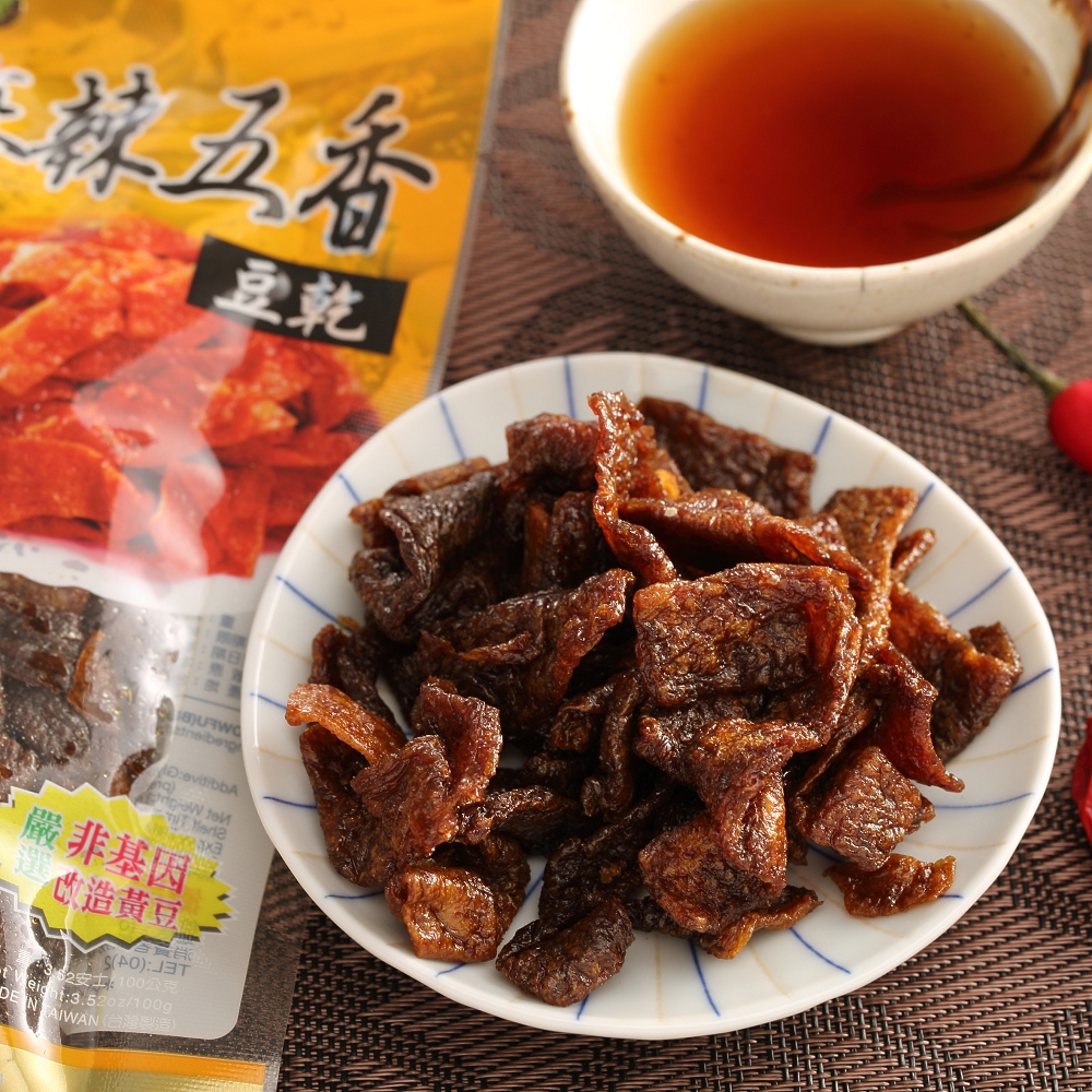 【德昌】非基改麻辣五香豆干12包(100g/包)免運, , large