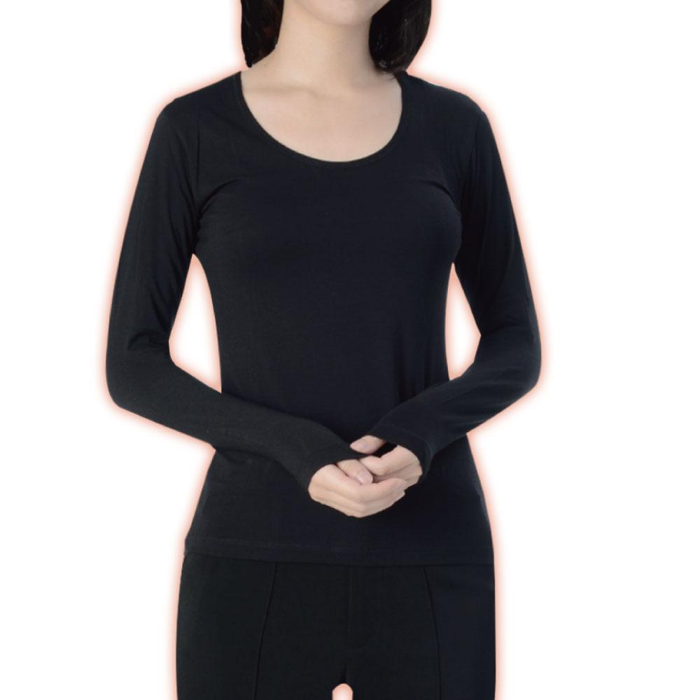 【MORRIES】石墨烯蓄熱輕磨毛圓領女保暖衣MR776, , large