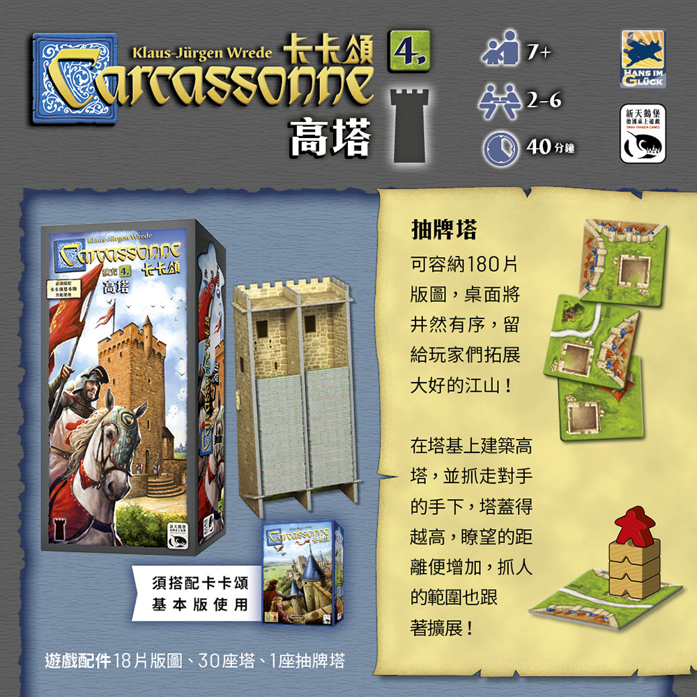 【新天鵝堡桌遊】卡卡頌2.0高塔擴充, , large