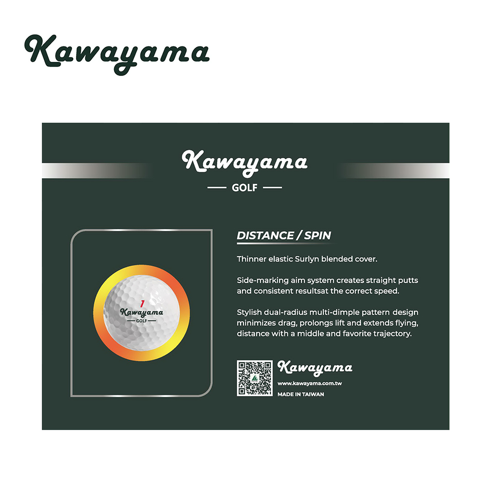 Kawayama GOLF (GoodShot Series) 2-Layer Balls (1Dozen- 12balls), , large