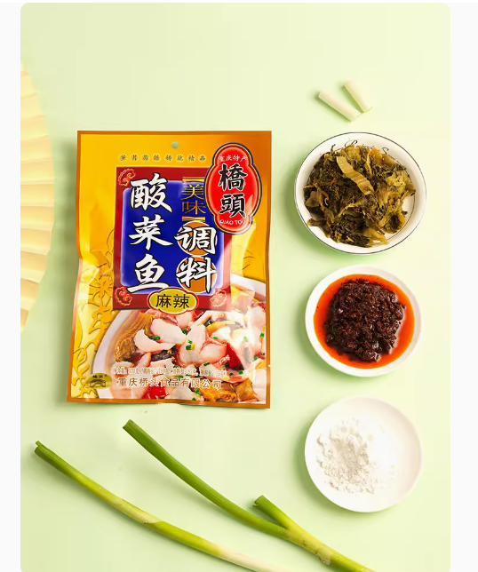橋頭酸菜魚調料 麻辣 318g效期 2027/01/31（不含魚）, , large