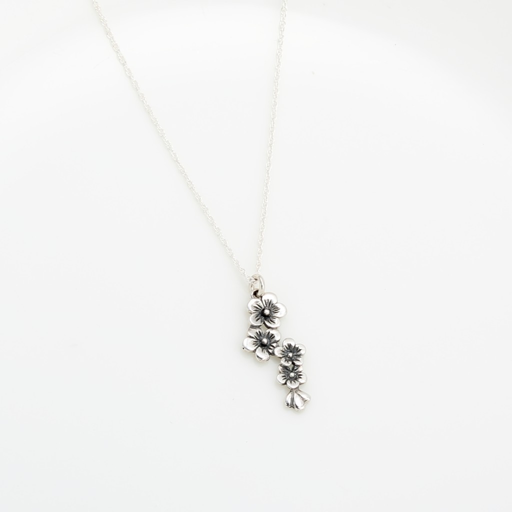 【Angel & Me】Sakura s925 sterling silver necklace Birthday Valentine Day gift, , large