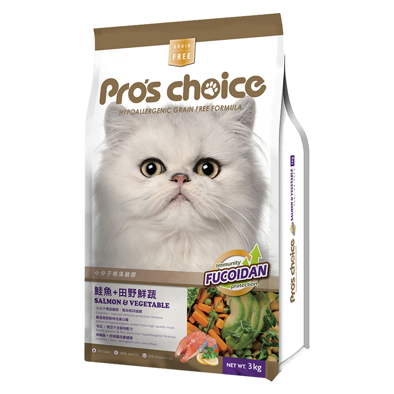 【Pro&rsquo;s Choice 博士巧思】無穀貓食3kg-鮭魚+田野鮮蔬, , large