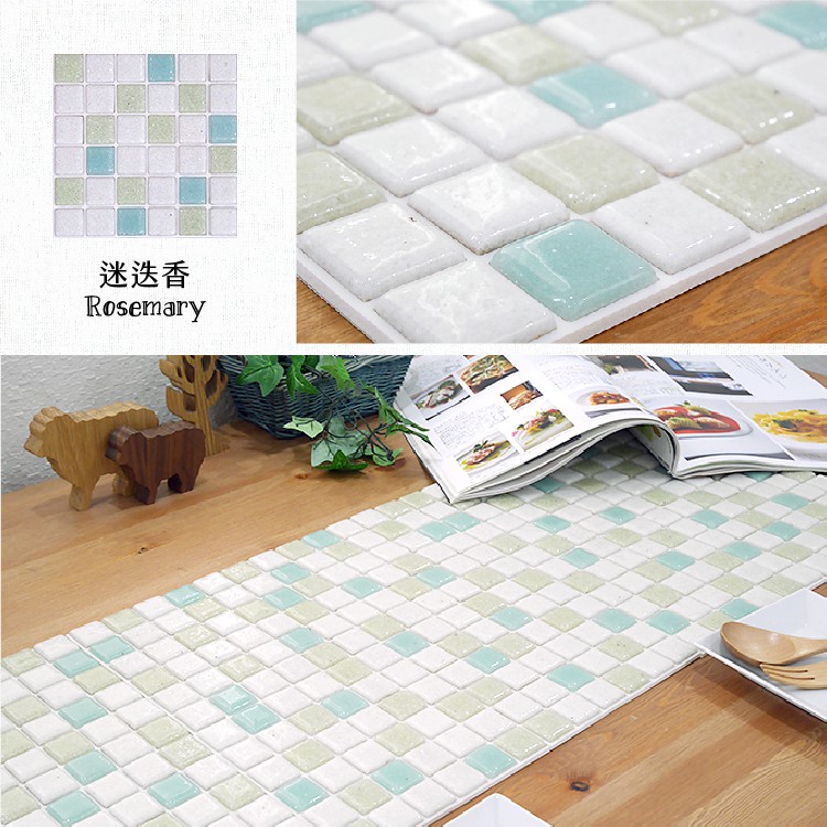 Japanese Glass Mosaic Tile Stickers &ndash; 10-Pack &ldquo;Konpeitō&rdquo; Design | 3D Peel and Stick Wall Tiles | 3M Self-Adhesive | DIY Backsplash & Decor | Made in Japan, , large