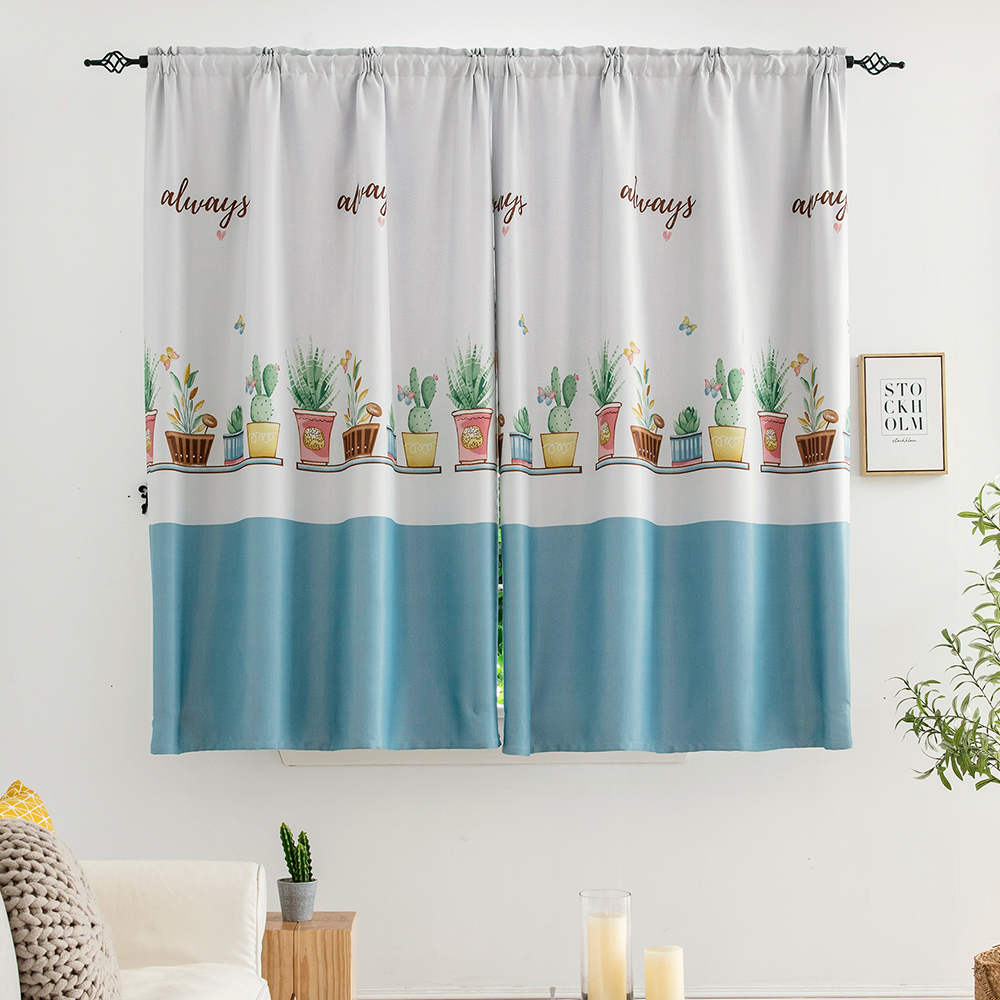 Printed UV-Blocking Blackout Curtain, , large