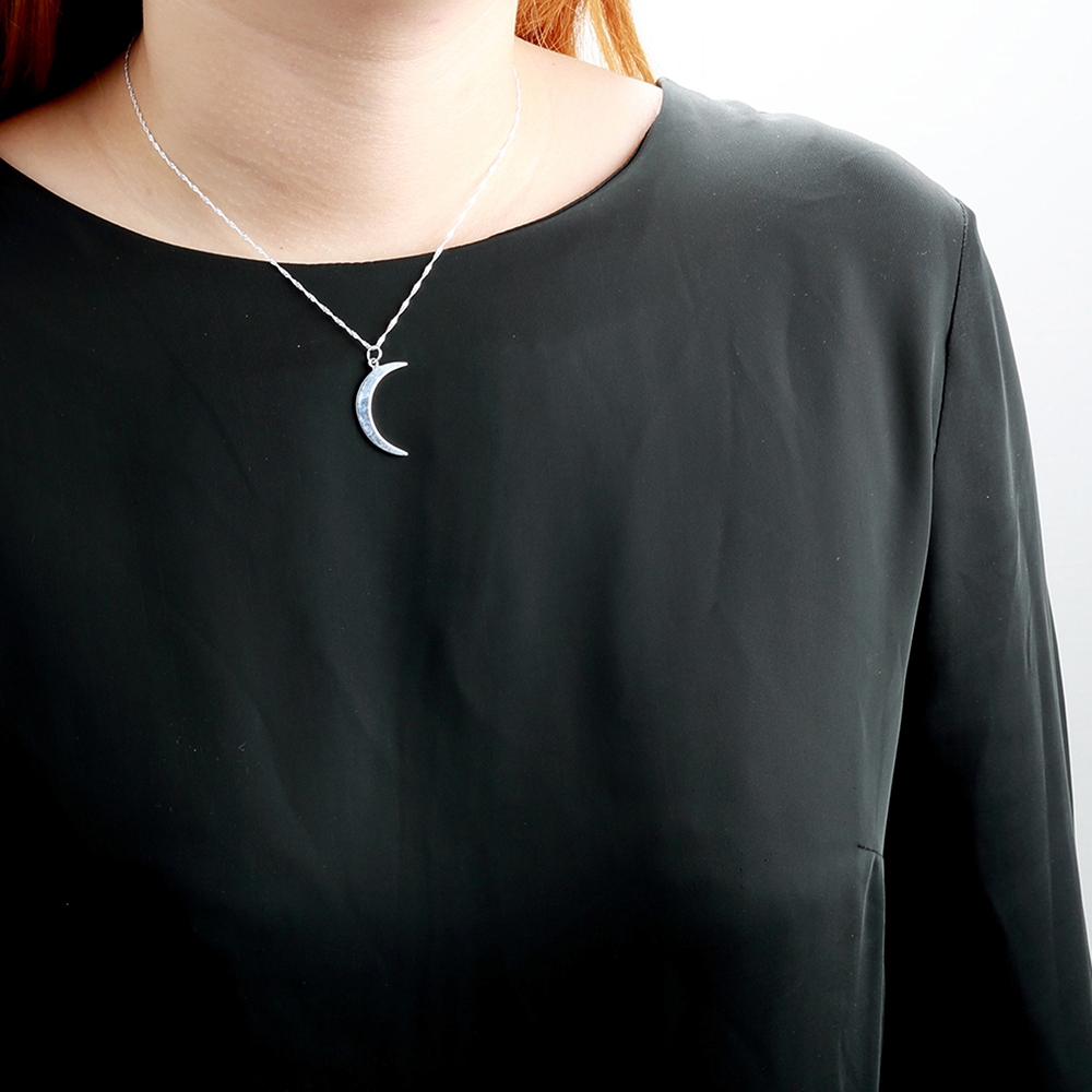 【Angel & Me】Moonlight Moon (Large) s925 sterling silver necklace birthday gift, , large