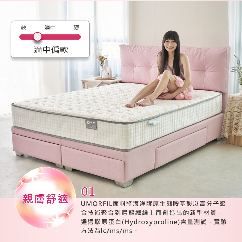 【KIKY】美亞特膠原蛋白抗敏獨立筒床墊, , large