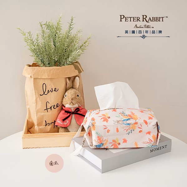 【世豐】PETER RABBIT 比得兔花卉圖案掛式面紙套-(南瓜), , large