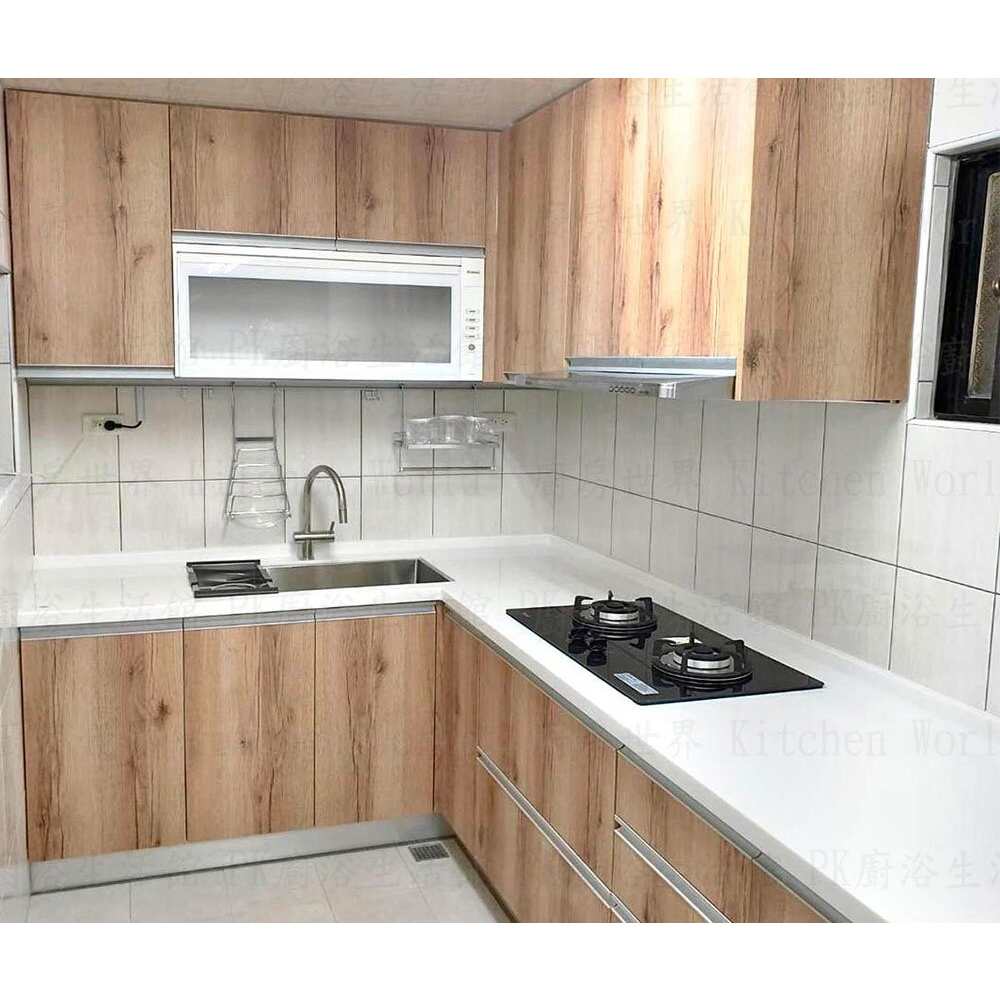 【KW廚房世界】系統廚具 廚房設計 客製化 廚櫃 流理台 工廠直營 L型流理台 系統板 搭林內排油機 烘碗機, , large
