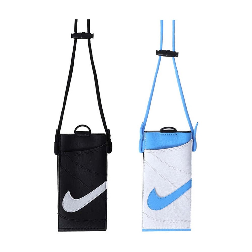 NIKE 手機斜背包 手機包 手機背袋 側背包 隨身包 小包包 簡約 時尚 休閒 輕便 可觸控 夾層 黑白 天空藍白, , large