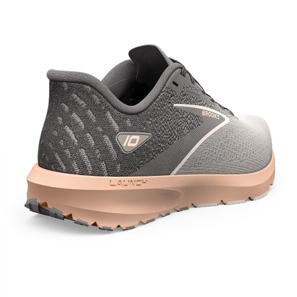 Brooks Launch 10 女 慢跑鞋 發射系列 競速跑鞋 推進加速 灰橘 [1203981B179], , large