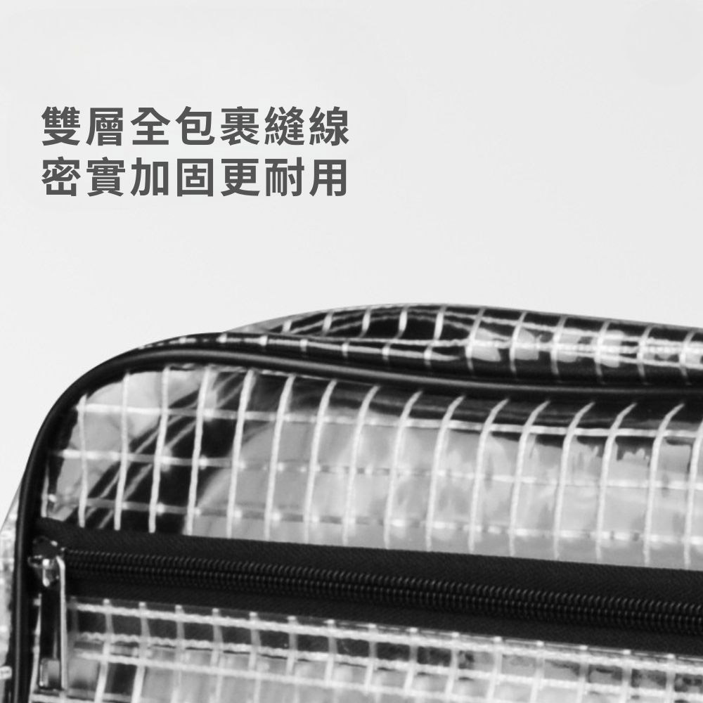 Transparent mesh sling bag, small size (with dividers), 25*16*6cm (8 inches), , large