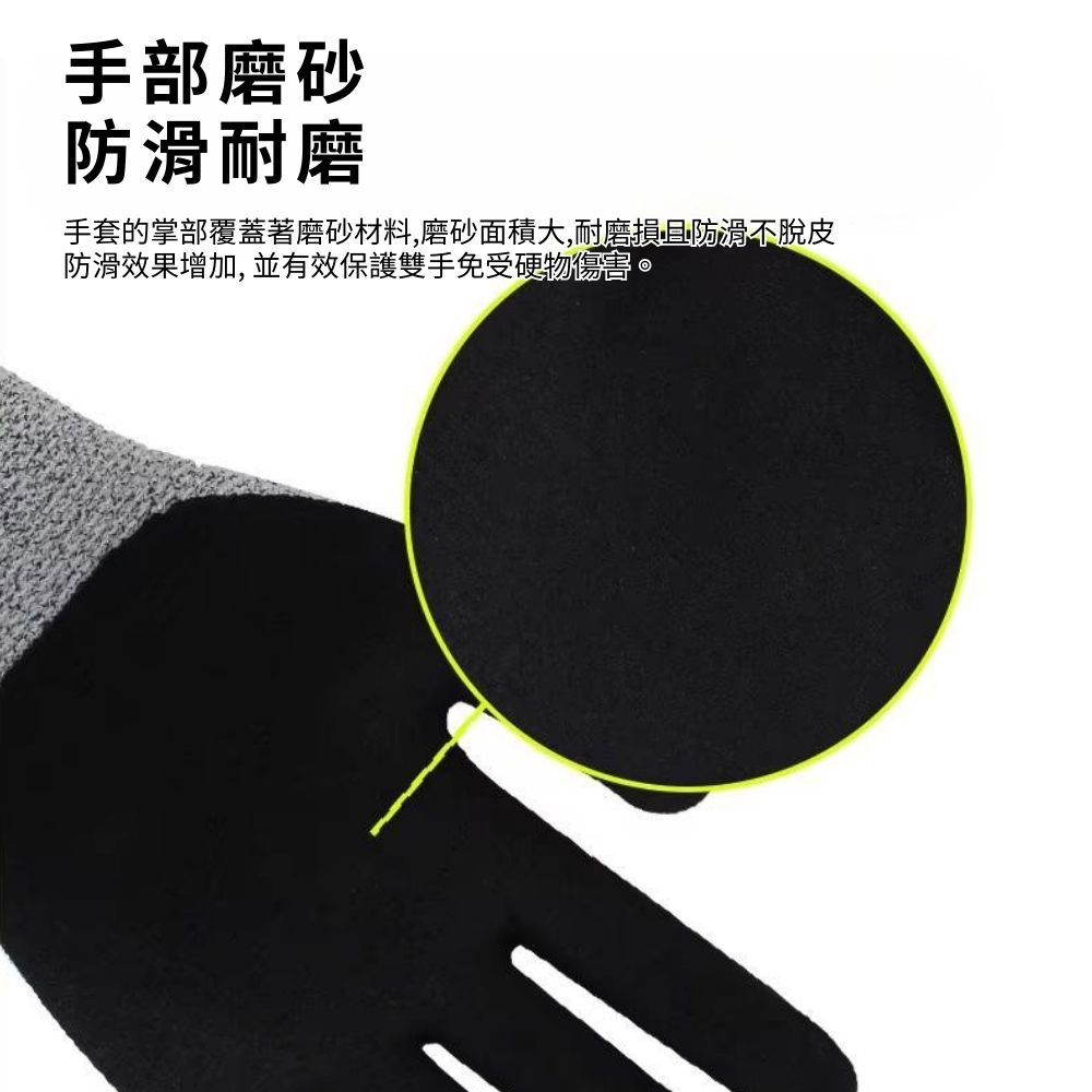 5級高強度丁腈磨砂防割手套L-咖啡, , large