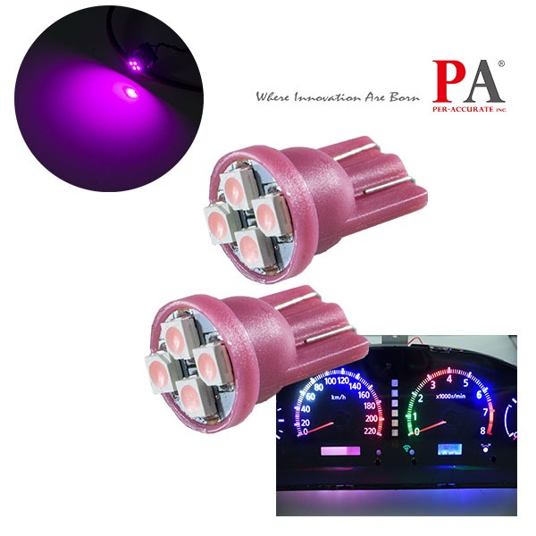 【PA LED】T10 4晶 SMD LED 儀表燈 室內燈 冷氣燈 車門燈 小燈 牌照燈 11色可選, , large