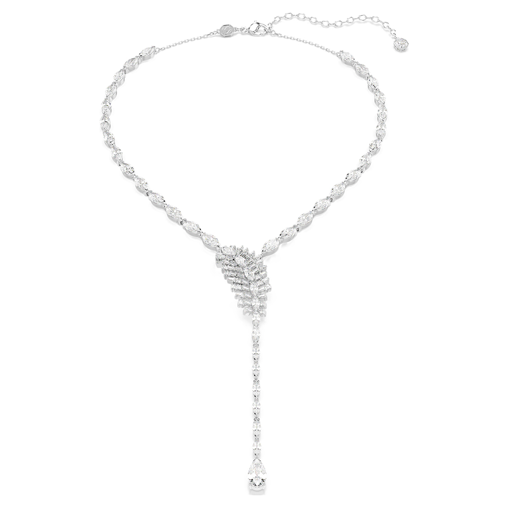 SWAROVSKI 施華洛世奇Vienna Y字形天鵝羽毛鋯石項鍊 送禮 禮物 推薦(5749265), , large
