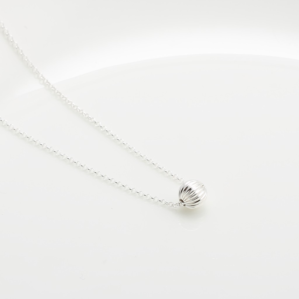 【Angel & Me】Classic wave silver ball s925 sterling silver necklace birthday gift, , large