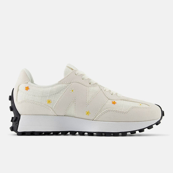 Kixpress-New Balance 327 女 運動休閒鞋 復古鞋 舒適 穿搭 小花 杏色 [WS327DCA], , large
