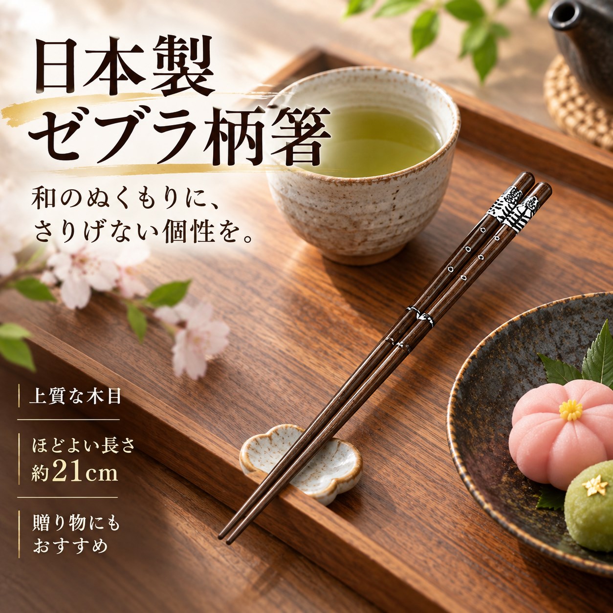 【HIYASU日安工坊】日本工藝箸-斑馬, , large